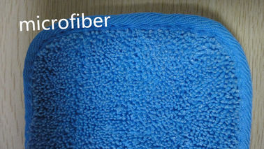 높은 흡수 Microfiber 젖은 Mop는 파란 뒤트는 13*47 폴리에스테 직물 3mm 갯솜을 덧댑니다