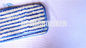파란 백색 줄무늬에 의하여 염색된 털실 Microfiber 강선전도 Mop는 친절한 Eco를, 500gsm 조밀도 이끕니다